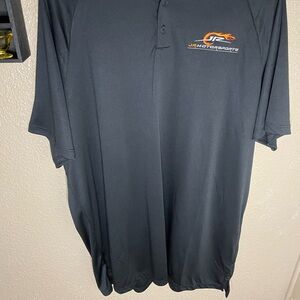 Black Performance Polo Shirt with Embroidered Logo